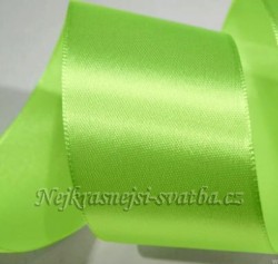 Saténová stuha světle zelená 2,5 cm